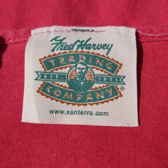 Fred Harvey Grand Canyon Womens M Shirt Red Kokopelli Long Sleeve Southwest AZ - Picture 6 of 7